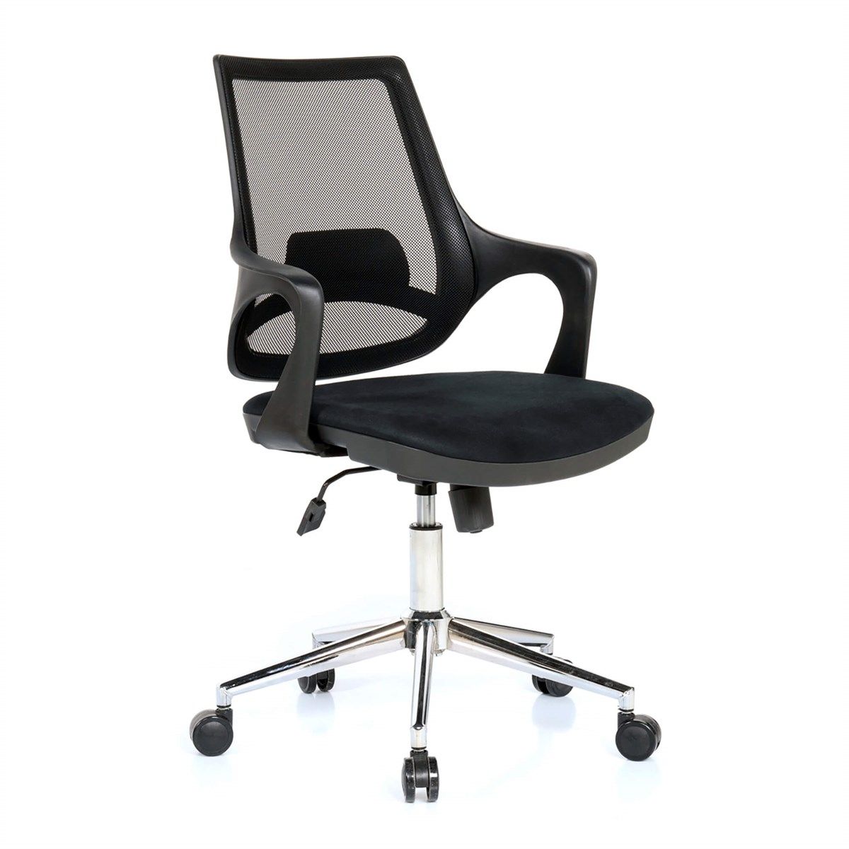 Ergo Krom Ayaklı Çalışma Koltuğu Siyah