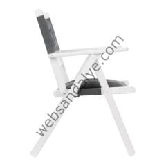 Atina Katlanır Ahşap Sandalye Minderli Beyaz