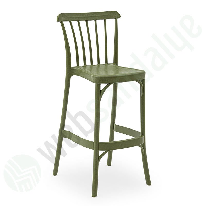 Lowell Bar Sandalyesi 75 cm F.Yeşil