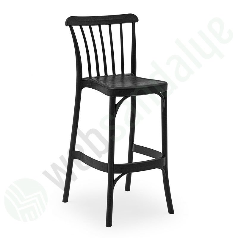 Lowell Bar Sandalyesi 75 cm Siyah
