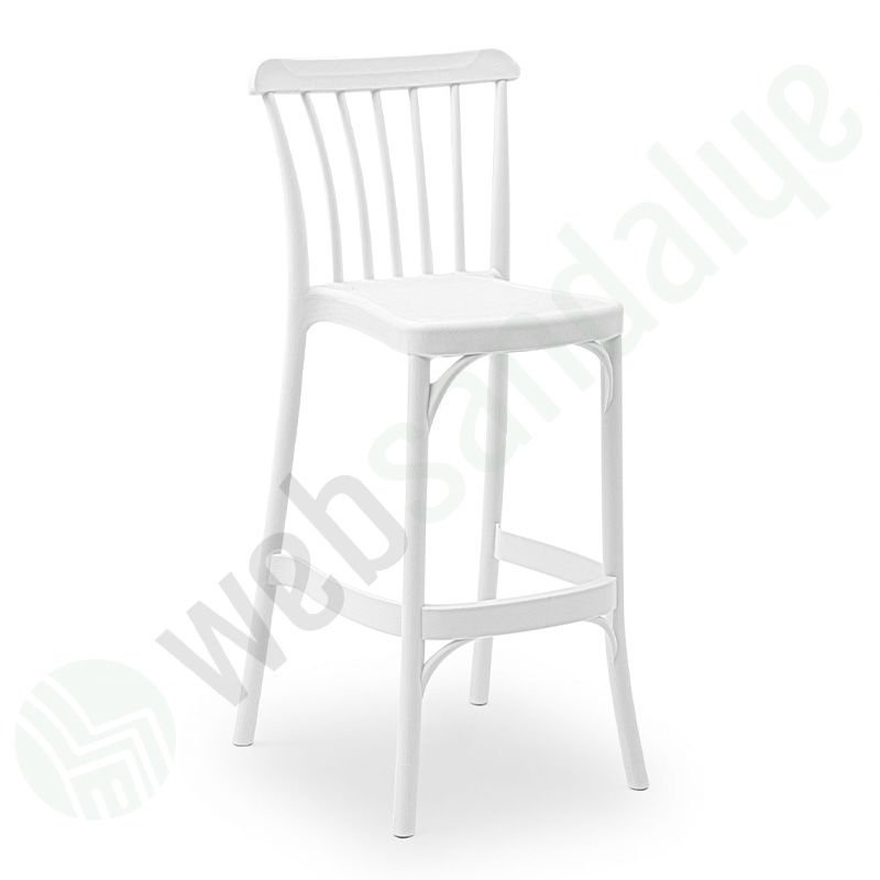 Lowell Bar Sandalyesi 75 cm Süt Beyazı