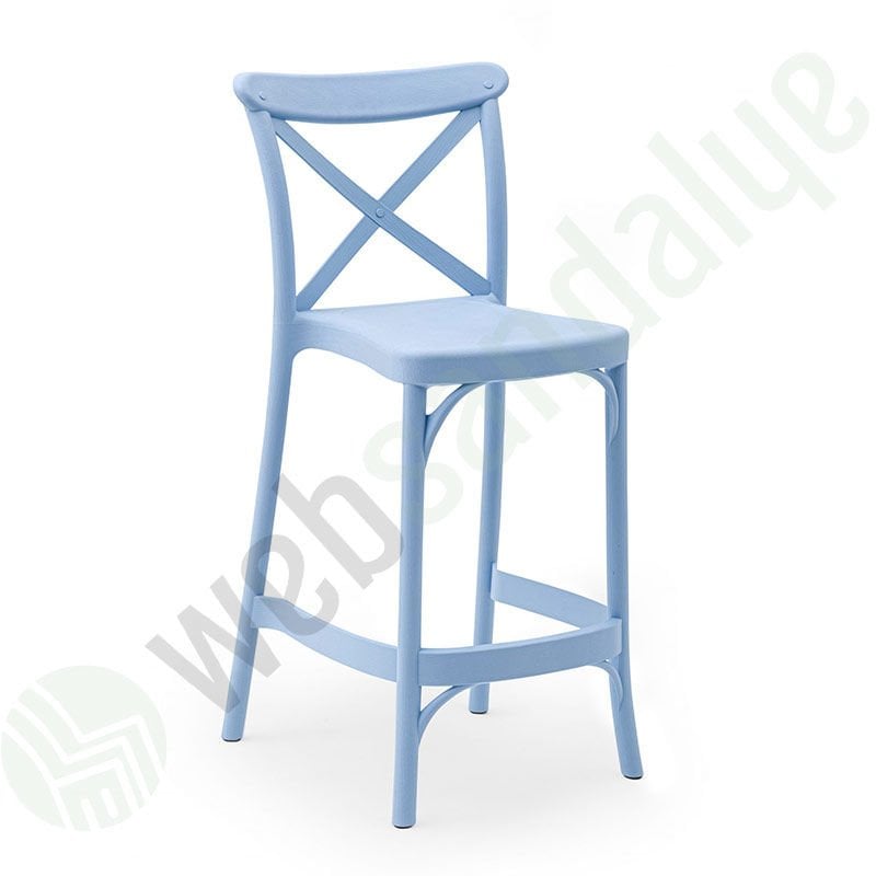 75 Cm Soul Bar Sandalyesi Açık Mavi