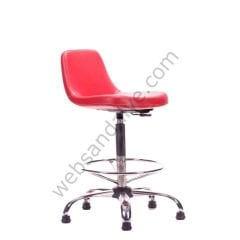 Mini Candy Krom Yıldız Ayaklı Bar Sandalyesi