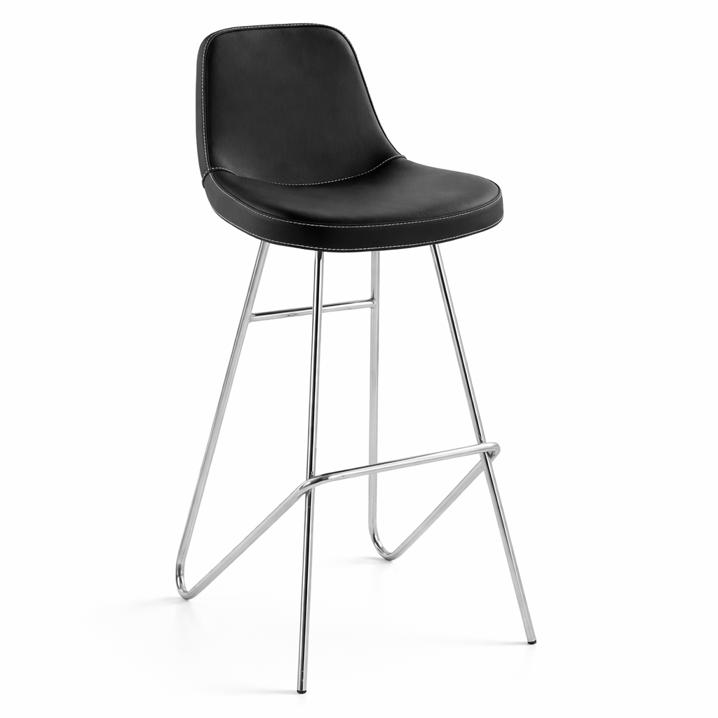 Mini Candy Krom Ayaklı Bar Sandalyesi