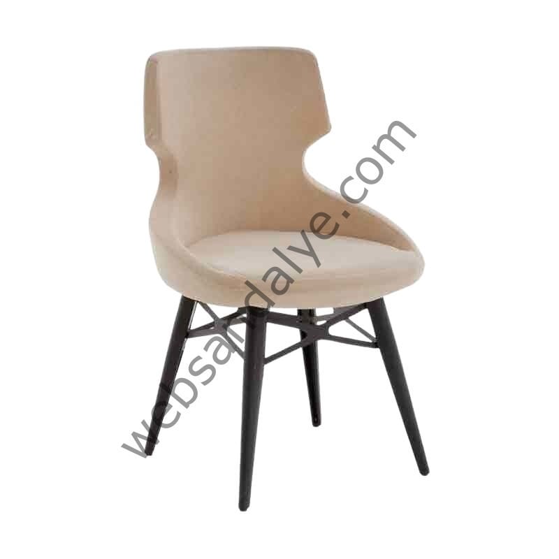 Royo Ahşap Ayaklı Sandalye Krem