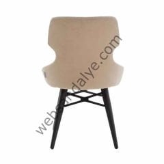 Royo Ahşap Ayaklı Sandalye Krem