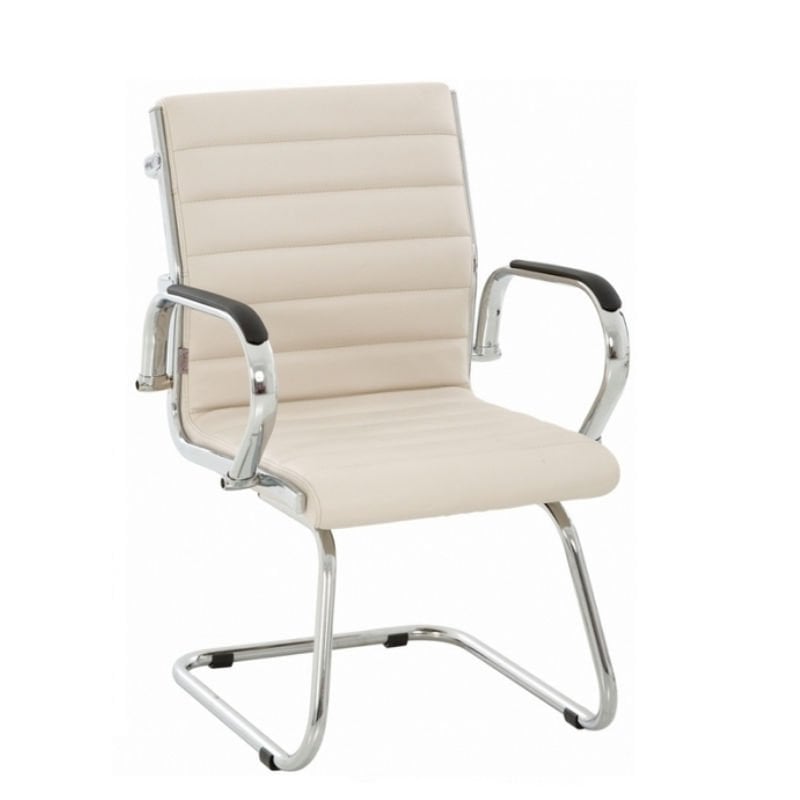 Angela Beyaz Krom U Ayak Misafir Koltuğu