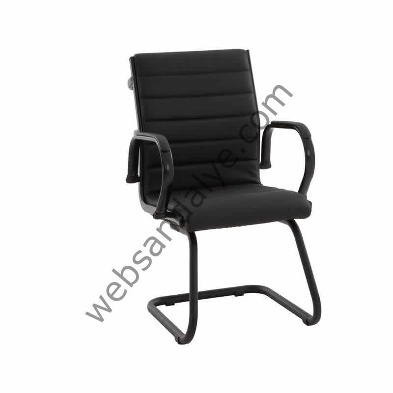 Angela Siyah U Siyah Boyalı Ayak Misafir Koltuğu