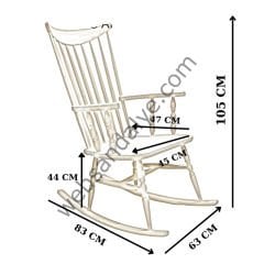 Pekin Tornalı Sallanır Ham Ahşap Sandalye