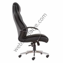 Carie Siyah Krom Ayaklı Müdür Koltuğu