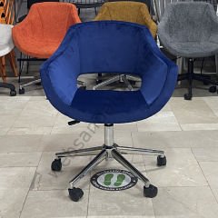 Zaga Çalışma Koltuğu Lacivert - Krom Ayak