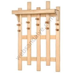 Brons Ham Ahşap Askılık