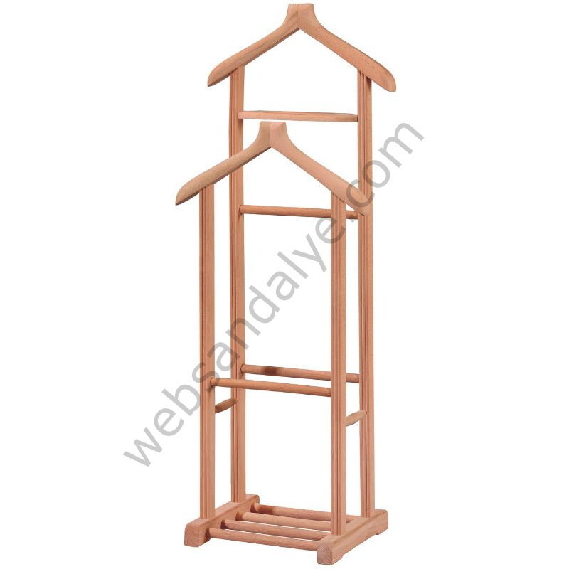 Kılıç Çift Tepeli Ham Ahşap Askılık