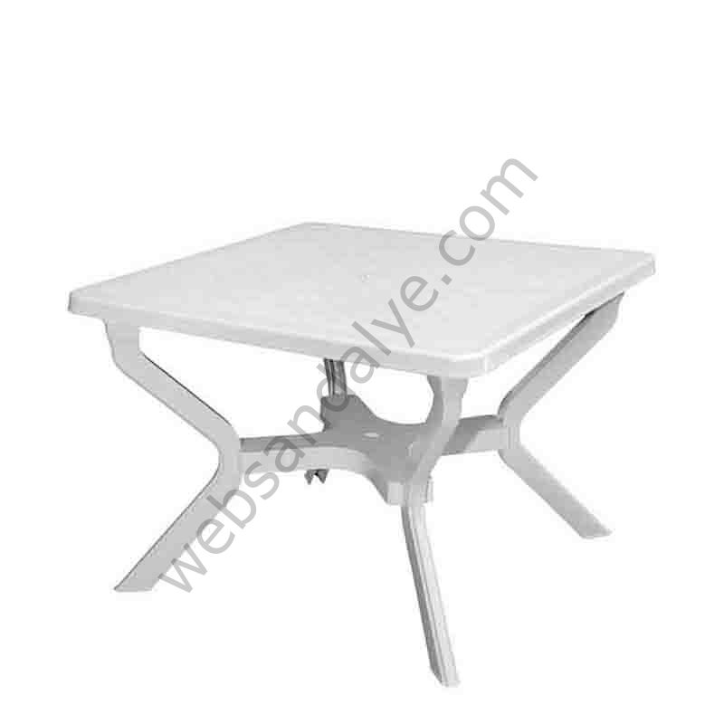 Cosenza Plastik Masa 100x100 Beyaz
