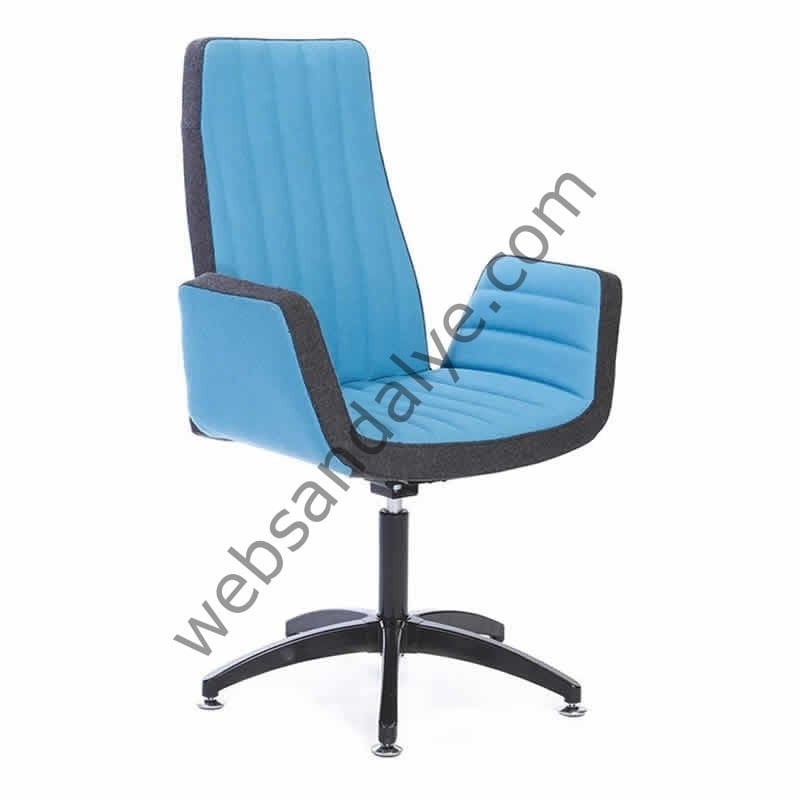 Ada Mavi Boyalı Ayak Misafir Koltuğu