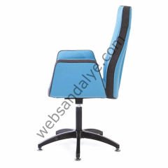 Ada Mavi Boyalı Ayak Misafir Koltuğu