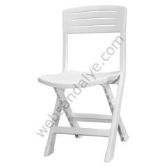 Devon Katlanır Plastik Sandalye Beyaz