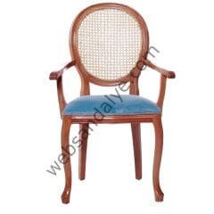 Rotterdam Hasırlı Kollu Ahşap Sandalye