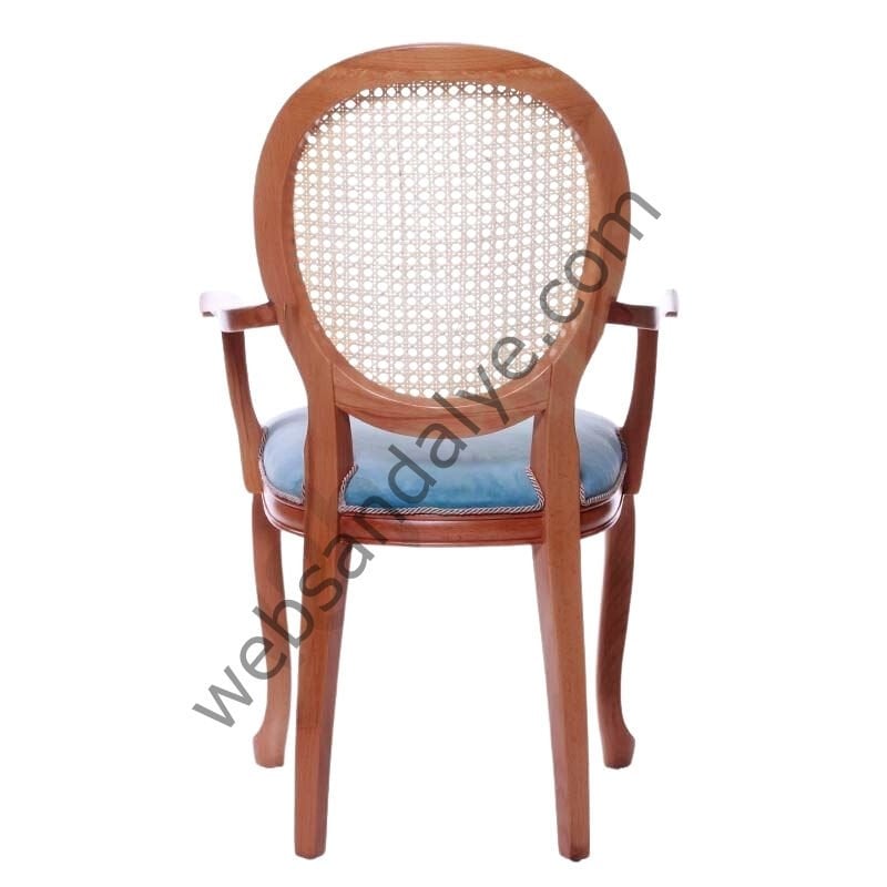 Rotterdam Hasırlı Kollu Ahşap Sandalye