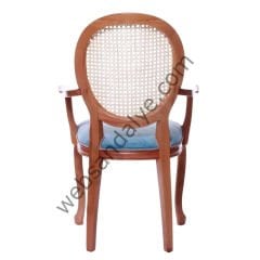 Rotterdam Hasırlı Kollu Ahşap Sandalye