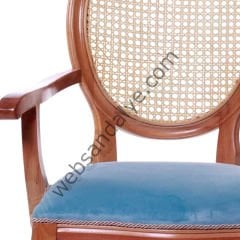 Rotterdam Hasırlı Kollu Ahşap Sandalye