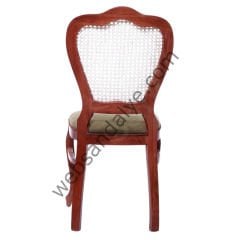 Tilburg Klasik Hasırlı Ceviz Ahşap Sandalye Yeşil