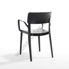 Rick Kollu Plastik Sandalye Siyah