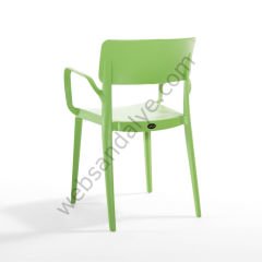 Rick Kollu Plastik Sandalye Yeşil