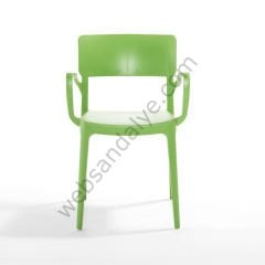 Rick Kollu Plastik Sandalye Yeşil