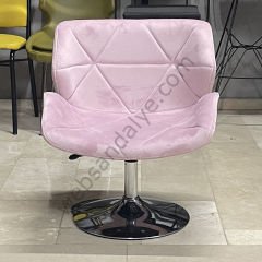 Roz Çalışma Koltuğu Pembe - Tepsi Ayak
