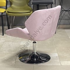 Roz Çalışma Koltuğu Pembe - Tepsi Ayak