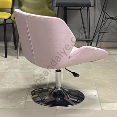 Roz Çalışma Koltuğu Pembe - Tepsi Ayak