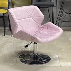 Roz Çalışma Koltuğu Pembe - Tepsi Ayak