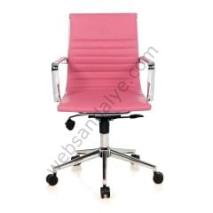 Gap Çalışma Koltuğu Pembe Deri
