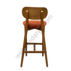 Aur Ahşap Bar Sandalyesi Turuncu - 65 CM