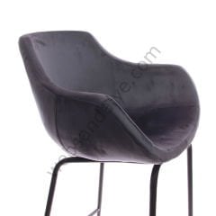 Monev Metal Ayaklı Bar Sandalyesi Antrasit - 75 CM