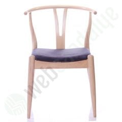 Abarko Natural Cilalı Ahşap Sandalye Siyah