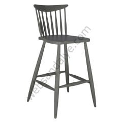 Belka Antrasit Ahşap Bar Sandalye