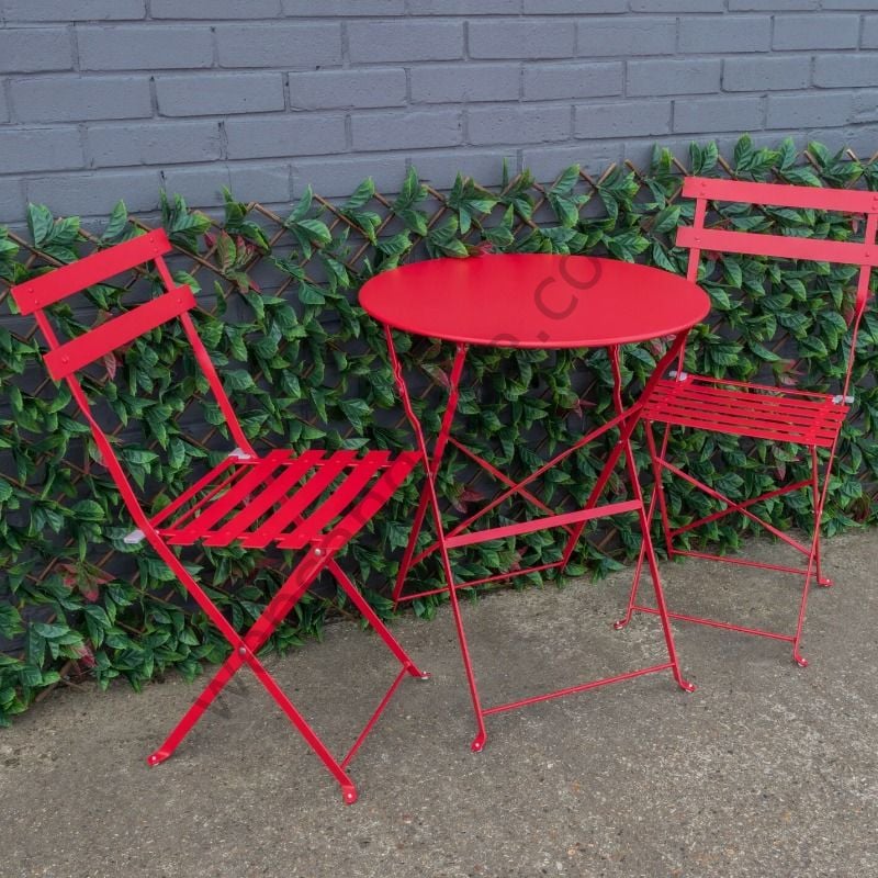 Side Katlanır Ferforje Masa Sandalye Seti