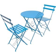 Side Katlanır Ferforje Masa Sandalye Seti