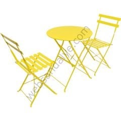 Side Katlanır Ferforje Masa Sandalye Seti