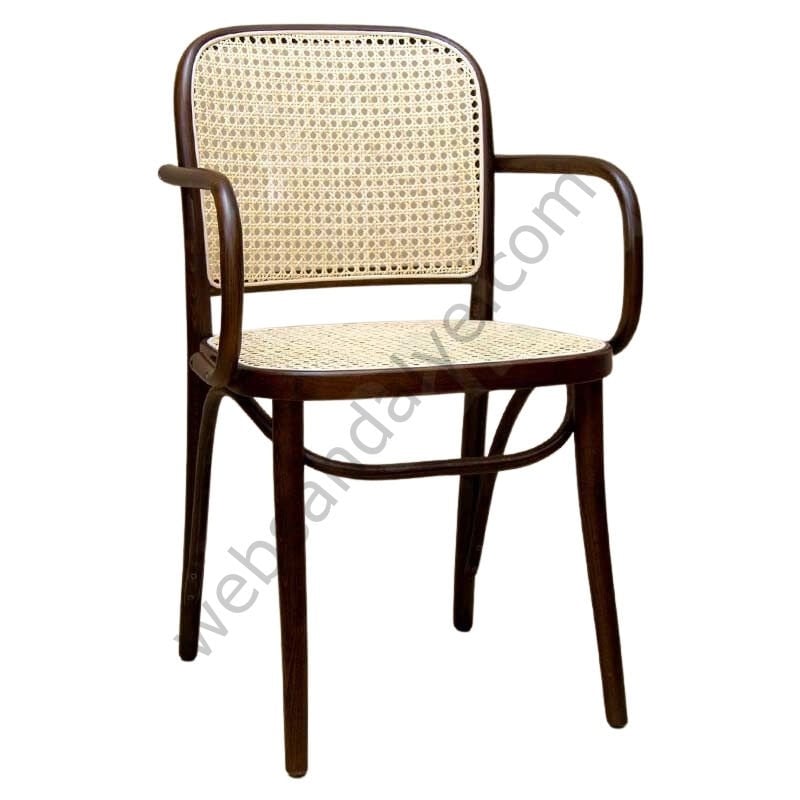 Neva Hasırlı Thonet Ahşap Sandalye Ceviz
