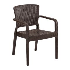 Julia Plastik Rattan Sandalye Wenge