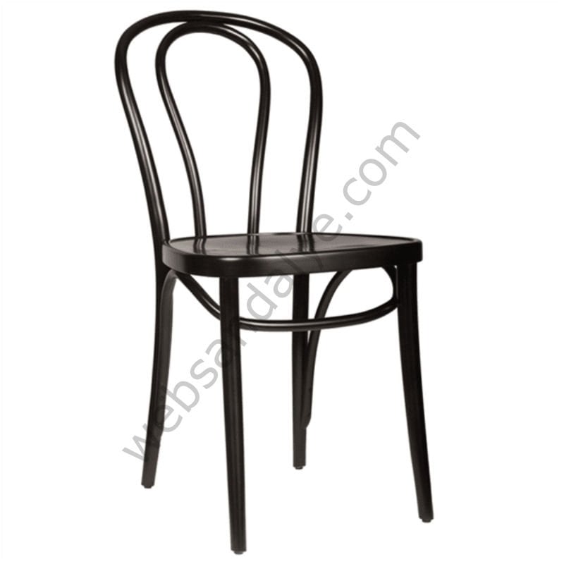 Axes Thonet Ahşap Sandalye Siyah