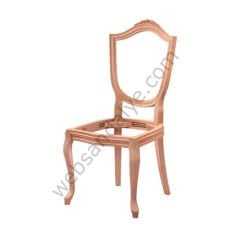 Utah Oymalı Ham Ahşap Sandalye