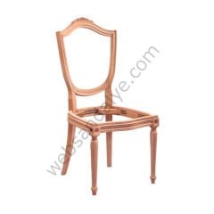 Utah Oymalı Tornalı Ham Ahşap Sandalye