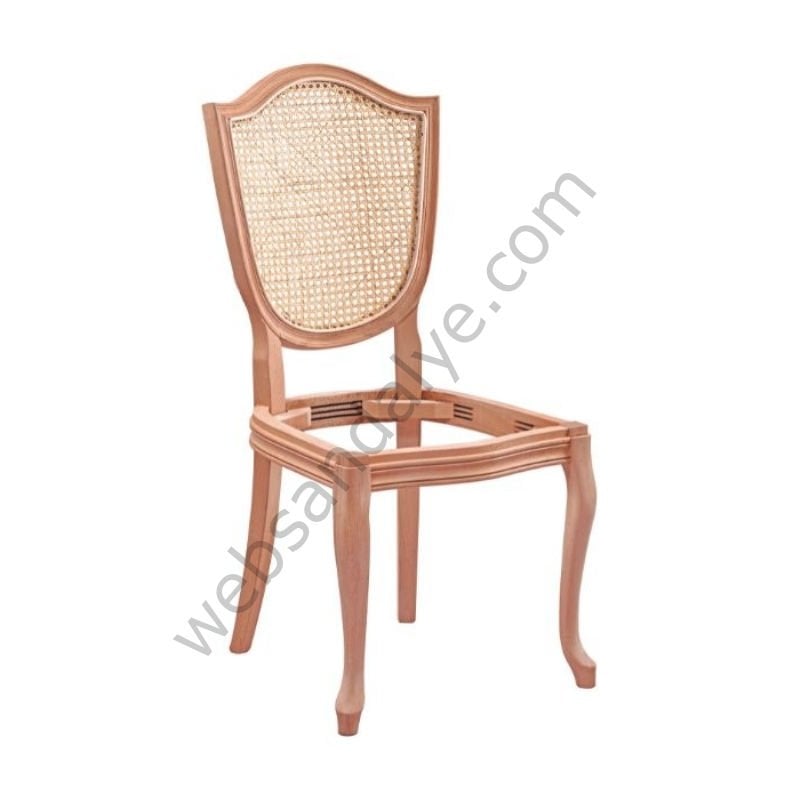 Utah Hasırlı Ham Ahşap Sandalye