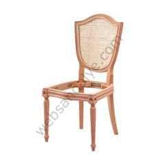 Utah Hasırlı Tornalı Ham Ahşap Sandalye
