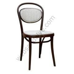 Ados Gri Döşemeli Thonet Ahşap Sandalye Ceviz