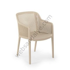 Zeyit Plastik Sandalye Bej